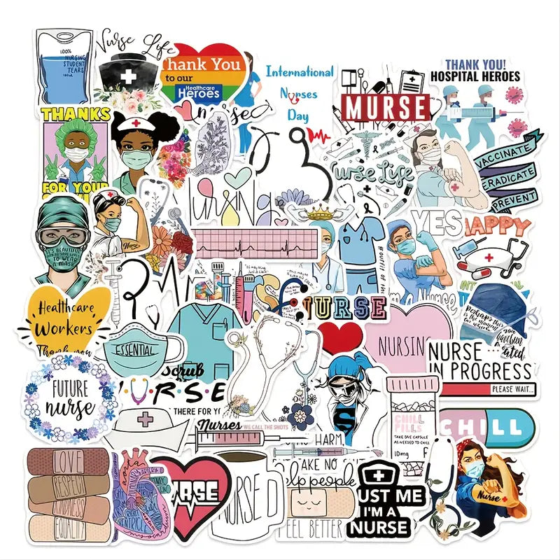 Nurse Sticker Pack – 50 Pieces