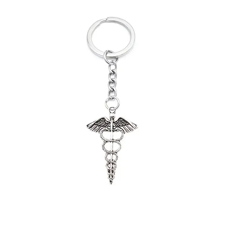 Caduceus Keychain