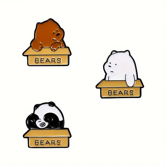 We Bare Bears Brooch Pin